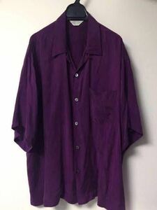 unused 17SS オープンカラーシャツ キュプラ 3 US1285 オーバーサイズ 紫 パープル レーヨン