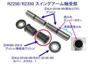 ●90386-22018 ブツシユ ☆1/ 新品ヤマハ純正 スイングアームブッシュ RZ250/RZ350/DT50/RZ50/TDR50/TDR80/TZM50R/TZR50/セロー250