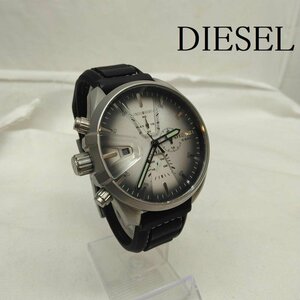 ディーゼル DZ4483 クロノグラフ クォーツ腕時計 ラバー ベルト 腕時計 腕時計 - 黒 / ブラック X 白 / ホワイト X 銀 / シルバー