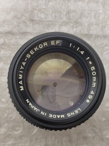 ジャンク MAMIYA SEKOR EF 1:1.4 f＝50mm 49Φ Lens 日本製 レンズ カメラ 一眼レフ ブラック ■ 昭026 三