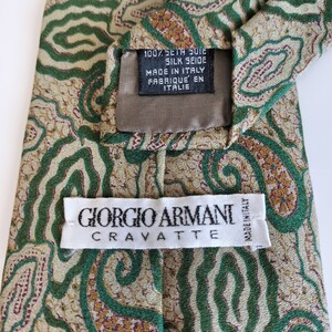 GIORGIO ARMANI(ジョルジオアルマーニ)緑涙渦丸ネクタイ