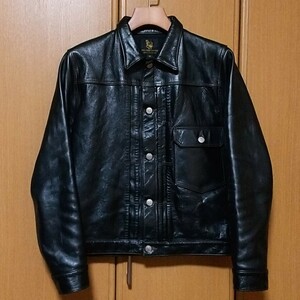 Fine Creek Leathers ファインクリークレザーズ richmond リッチモンド レザージャケット 38 ファースト 茶芯 ブラック 黒 ライダース 