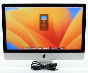 Apple iMac 27インチ Retina 5K 2017 Core i5-7500 3.4GHz 32GB 256GB(APPLE SSD) Radeon Pro 570 5120x2880ドット macOS Ventura