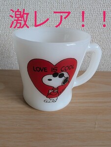 Fire King　ファイヤーキング　LOVE IS COOL スヌーピー マグカップ SNOOPY