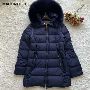 MACKINTOSH　マッキントッシュ　ANNAN　ダウンコート　フォックスファー　38 ネイビー　紺