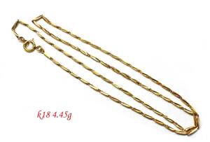 18K ゴールド 切子 キリコ デザイン ネックレス 4.45g 41cm【送料無料】