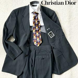 1円～極美品 Christian Dior クリスチャン ディオール スーツ セットアップ スラックス ネイビー サイズL メンズ