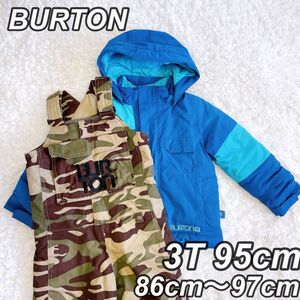 【美品】BURTON バートン　キッズ　スキーウェア　かわいい　3T 95cm スノーボード　子供用　ジュニア用 迷彩