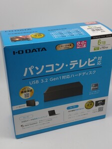 ★未使用品★　 I-O DATA　 アイ オー データ　 外付けHDD ハードディスク　6TB HDCX-UTL6K 