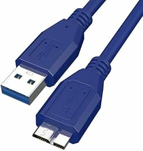 USB3.0 ケーブル USB A オス to microB オス データケーブル 高速転送と 外付けHDD SSD 外付けBDド
