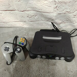 A06103 1円〜 Nintendo64任天堂 ゲーム機 本体 NUS- 001 (JPN)ブラック ニンテンドー 64 通電確認のみ ジャンク Nintendo