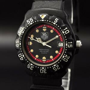 TAG Heuer タグホイヤー プロ200M 383.513 クォーツ アナログ メンズ 男性 腕時計 ラバーバンド 電池交換済み 正規品 w-10068