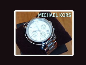 ★値下げ！日本未入荷 アメリカ購入 元セリーヌ デザイナー マイケルコース MICHAEL KORS 腕時計 入学 入社 営業 シルバー 入社祝い 社会人