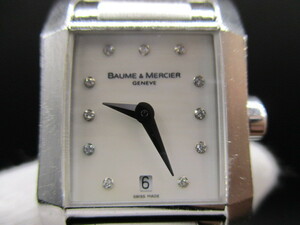 中古腕時計173電池交換済【BAUME&MERCIER】Diamant　ボーム&メルシエ ディアマント 11pダイヤ M0A08573 レディース