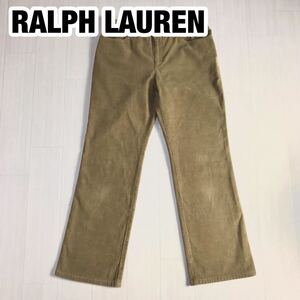 RALPH LAUREN ラルフローレン コーデュロイパンツ レディース 3f ベージュ 革タグ