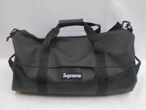 75 送120サ 1209$D04 Supreme シュプリーム 23AW Leather Duffle Bag レザーダッフル ボストンバッグ Black 中古品