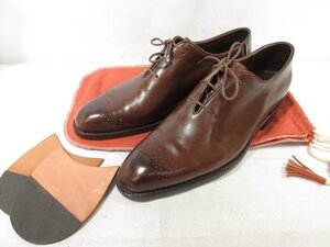 美品 【シルヴァノラッタンジ SILVANO LATTANZI】 VOLTAIRE ヴォルテール ホールカット シューズ 靴 (メンズ) size7 茶 □30MZA6635□