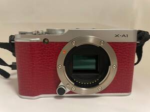 【外観美品】FUJIFILM 富士フィルム X-A1 レッド #41