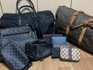 １円スタート 10点まとめ売り VUITTON PRADA CHROME HEARTS GUCCI CELINE レディース メンズ ユニセックス ボストン ショルダーバッグ 財布