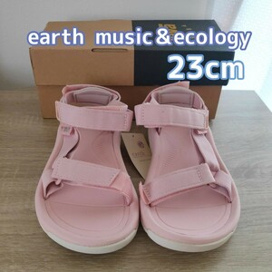 【送料無料・匿名配送】新品タグ付き アースミュージックアンドエコロジー earth x Teva テバ サンダル ハリケーン 23cm Sサイズ ピンク