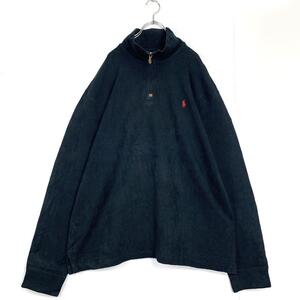 90s ラルフローレン Ralph Lauren ハーフジップ ニット 黒