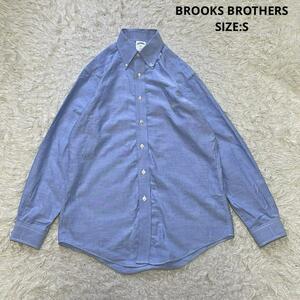 BROOKS BROTHERS ブルックスブラザーズ 346 スリムフィット ゴールデンフリース ボタンダウンシャツ 長袖BD サイズS サックスブルー