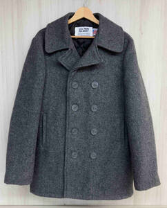 SCHOTT ショット U.S.740N PEA JACKET ダブル ピーコート グレー ロングジャケット 米国製 MADE in U.S.A メンズ [38] 素材タグなし