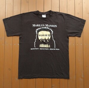 マリリン マンソン Tシャツ L MARILYN MANSON BJORK NIRVANA NIN NINE INCH NAILS SONIC YOUTH 80