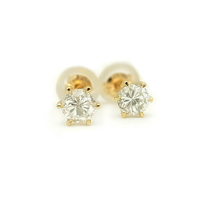 【緑屋質屋】特選ジュエリー ダイヤモンド ピアス 0.18ct 0.18ct K18YG【中古】