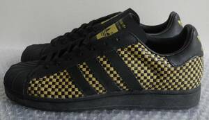 新品 スーパースター ウーブン 2002年製 JP25.5cm 生産終了 黒 adidas superstar woven ビンテージ品 vintage 編み込み 