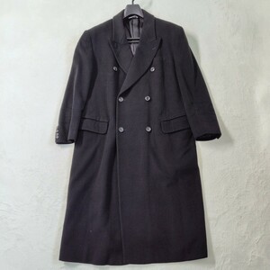 極美品 【着丈115cm】【 XL LL】GIVENCHY ジバンシー カシミヤ100% チェスターコート ダブル ロング 　秋冬 メンズ ビジネス 説明 要確認