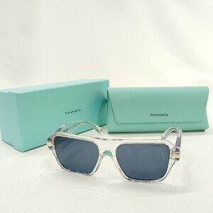 ☆ TIFFANY＆Co ティファニー TF4204 8047/80 54□17 140 サングラス 正方形 メガネ 眼鏡 クリア ダークブルー系 