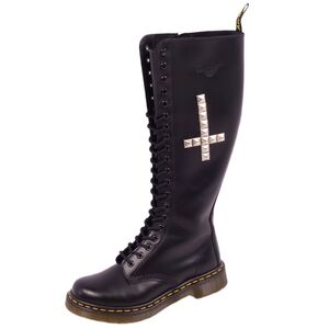 ドクターマーチン Dr.Martens ブーツ ロングブーツ 1B60 20ホールブーツ スタッズ レザー シューズ レディース UK4 黒 cf07mt-rm04f10851