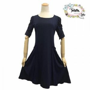 【トワレ toilette 新品】チュニック ワンピース ネイビー M サイズ1 463-043 大人かわいい服 ディリーウェアー レディース キレイメ