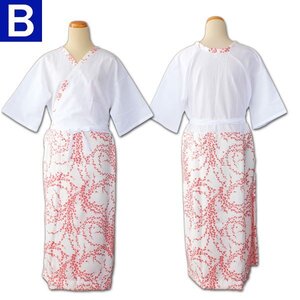 きもの日和●1,000円~[日本製]きものスリップKIMONO SLIP/着物ワンピース肌着(Mサイズ×赤色花柄)hga265(B)M-18[*1][P]