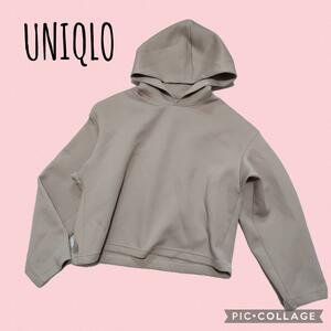 UNIQLO　ユニクロ　高見え　パーカー　ベージュ　長袖　トレーナー　フード　Ｆ