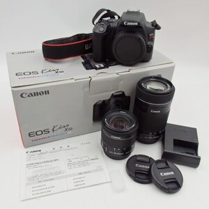 1円〜 Canon キヤノン EOS Kiss X10 デジタル一眼レフカメラ レンズ2点 箱付 動作確認済 現状品 y190-3381688【Y商品】