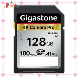 【人気商品】Gigastone SDカード 128GB メモリーカード A1 V30 U3 Class 10 SDXC 高速 4K
