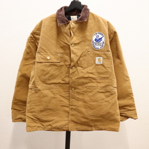 W2 80sビンテージ カーハート CARHARTT ダック チョアコート USA製■1980年代製 表記40サイズ ブラウン アメカジ ストリート 古着卸 90s