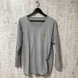 M21◇PAPAS｜パパス　Tシャツ　長袖　丸首　グレー　サイズS