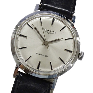 １円〜 ロンジン LONGINES Cal.342 時計 メンズ ブランド 自動巻き AT ステンレス SS レザー ラウンド(v0084626800)