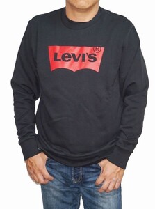 リーバイス Levis スウェット 黒 バッドウィング ロゴ 194920054 メンズ ブラック トレーナー 表記サイズS