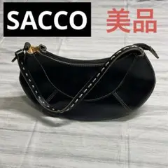 SACCO LTD サッコ 本革 ショルダーバッグ 三日月形バッグ 黒 バッグ