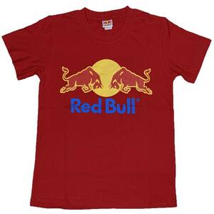 [並行輸入品] Red Bull レッドブル ブランドブルー ロゴ プリントTシャツ (レッド) S