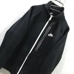 NIKE ワンポイント トラックジャケット ジャージ 黒白 M