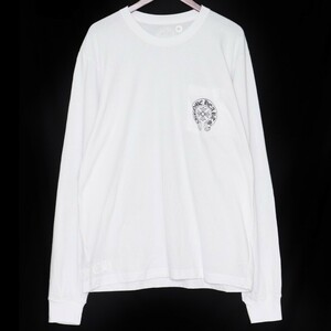 未使用 CHROME HEARTS Los Angeles Horseshoe L/S Tee XL ホワイト クロムハーツ ロサンゼルスホースシューTシャツ ロンT 長袖カットソー