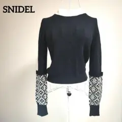 【オシャレ☆かわいい☆SNIDEL】黒　白　柄　ニットセーター