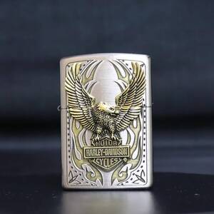 アメリカンデザイン ハーレーダビッドソン ZIPPO 永久保証付き ビッグメタル ゴールドメタル お洒落 プレゼント ギフト