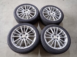 YS14345【送料無料225/45R18】エスティマ レヴォーグ マークX RX8 クラウン等 中古スタッドレスセット★18×7.5J 114.3/5H ET42★