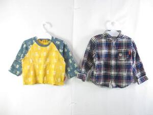 中古 ミキハウス バーバリー ポーター他 Tシャツ ロンパース 帽子 バッグ等8点 80〜100 53cm キッズ男の子